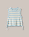 Top De Punto Jaretas Rayas,AZUL PASTEL